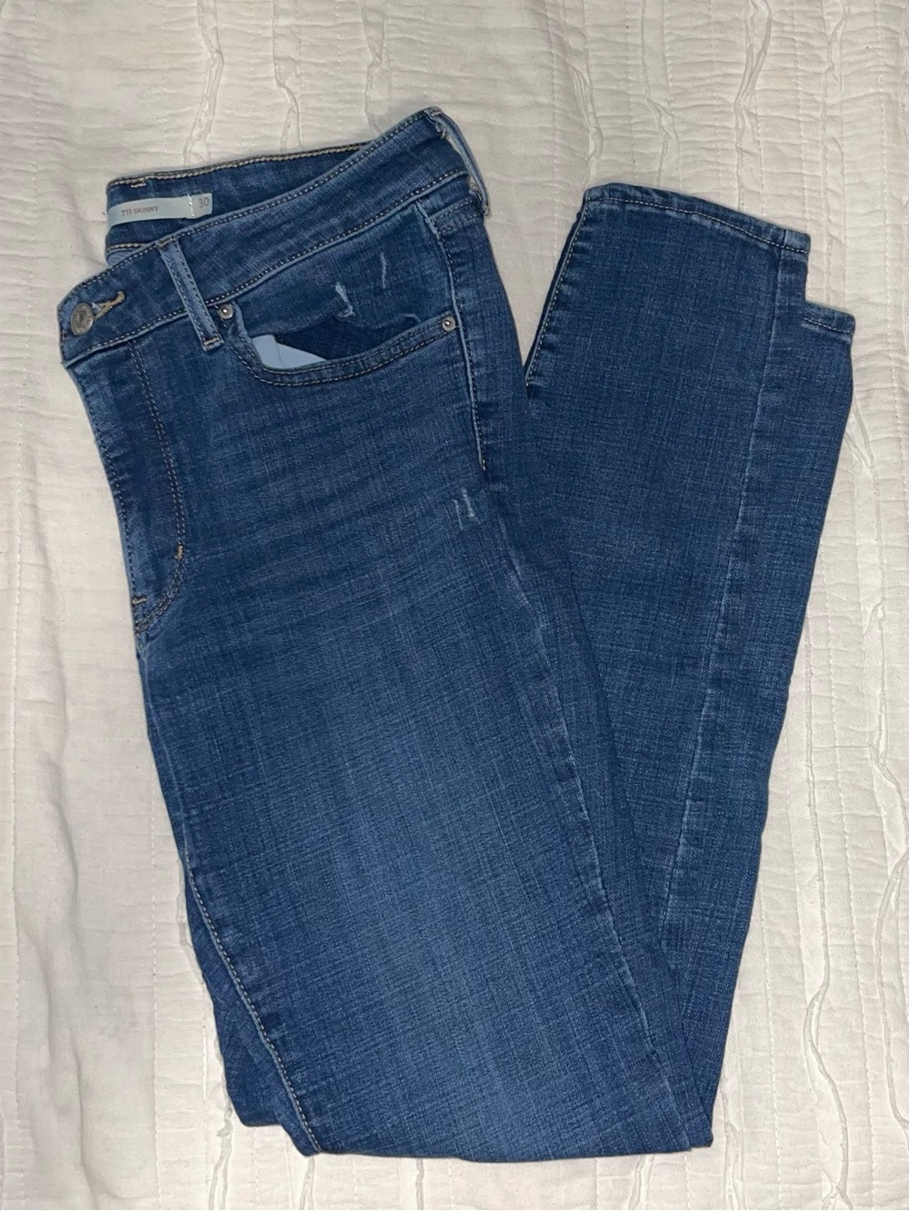 Levi's Dark Blue Straight Leg Women's Jeans